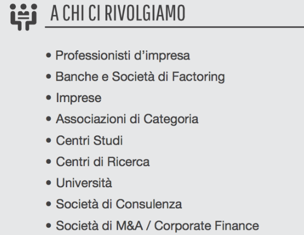 A chi ci rivolgiamo