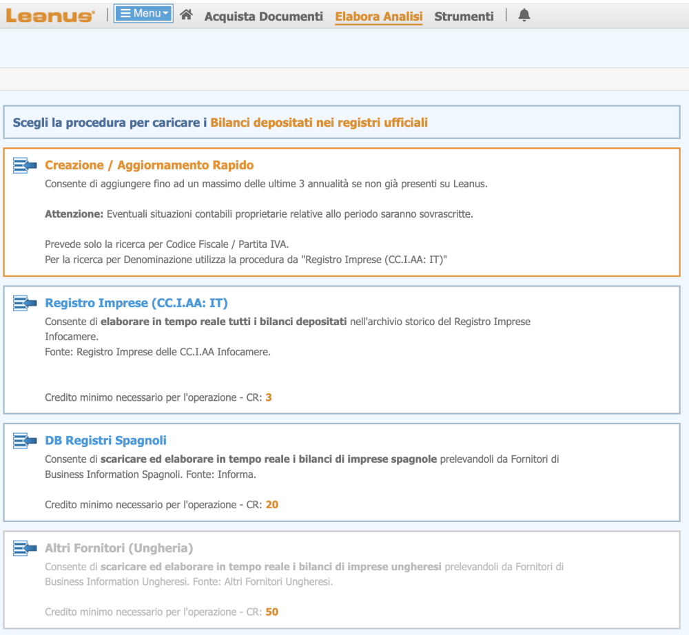 elabora da Altri fornitori