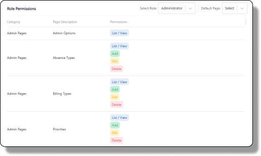 Role Permissions - TimeLive Help - 1