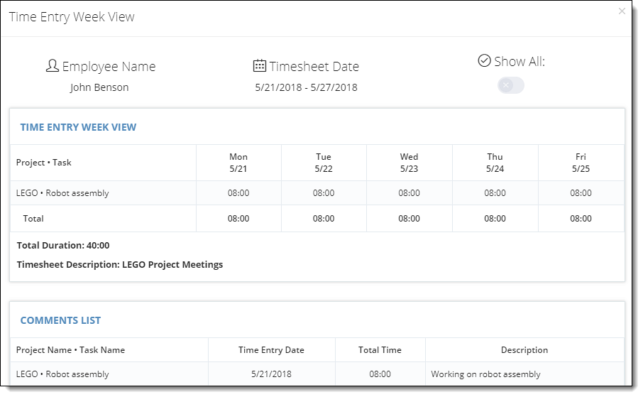 Timesheet Approval - TimeLive Help - 1