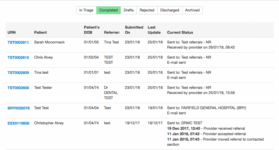 Tracking your Referrals from Within your Dashboard Online Referral