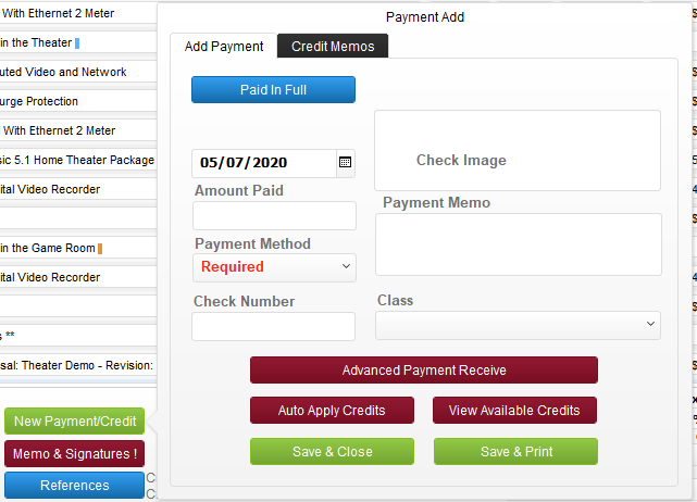 Apply Credits to Invoice