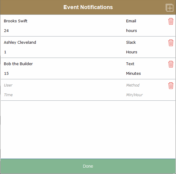 Event Notifications Event Notifications