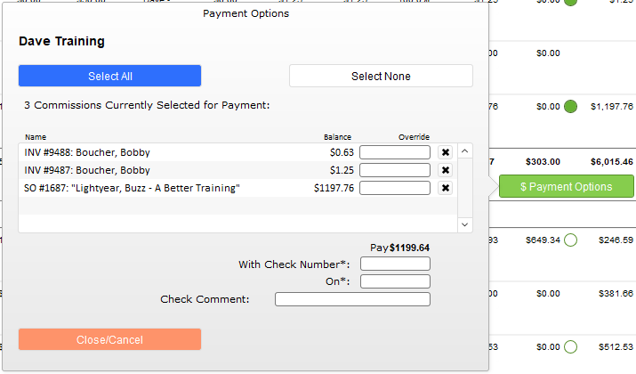 Commission Payment Options Commission Payment Options