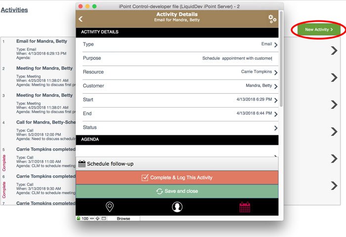 Add a new activity add a new activity
