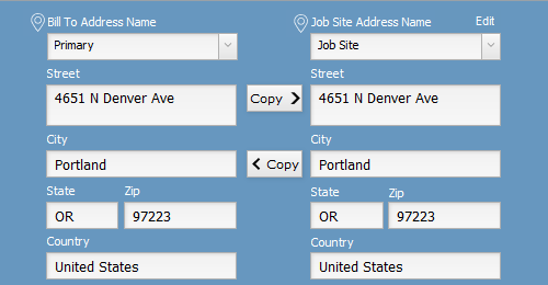 Address Information Box Address Information Box