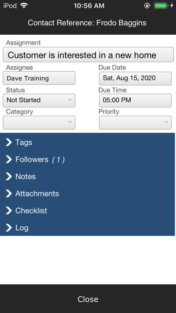 Mobile: Assignment Details Mobile: Assignment Details