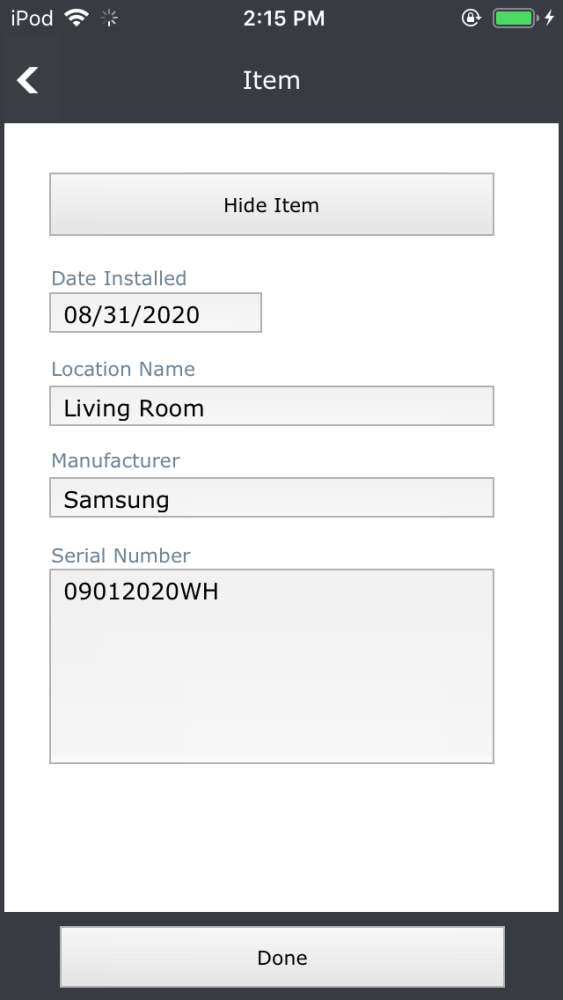 Mobile: Item Details Mobile: Item Details