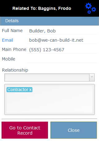 Related Contact Details Related Contact Details