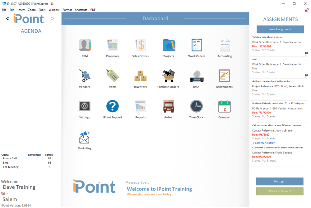 iPoint Dashboard Dashboard