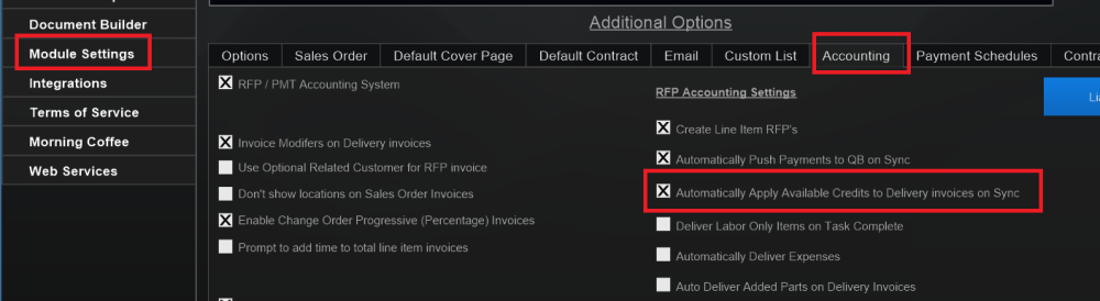 Auto Apply RFP Credits Auto Apply RFP Credits