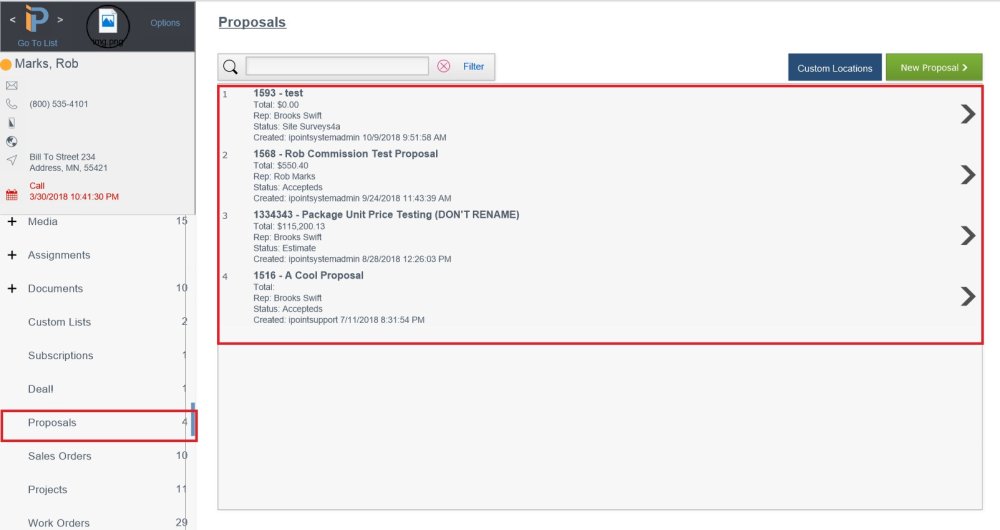 CRM Sections - Proposals CRM Sections - Proposals