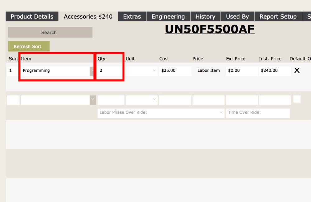 Adding an Additional Labor Phase as an Accessory