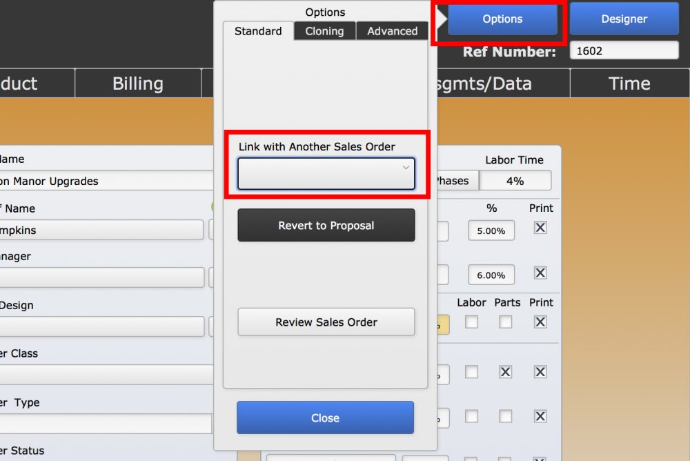 Link One Sales Order to Another linking sales orders