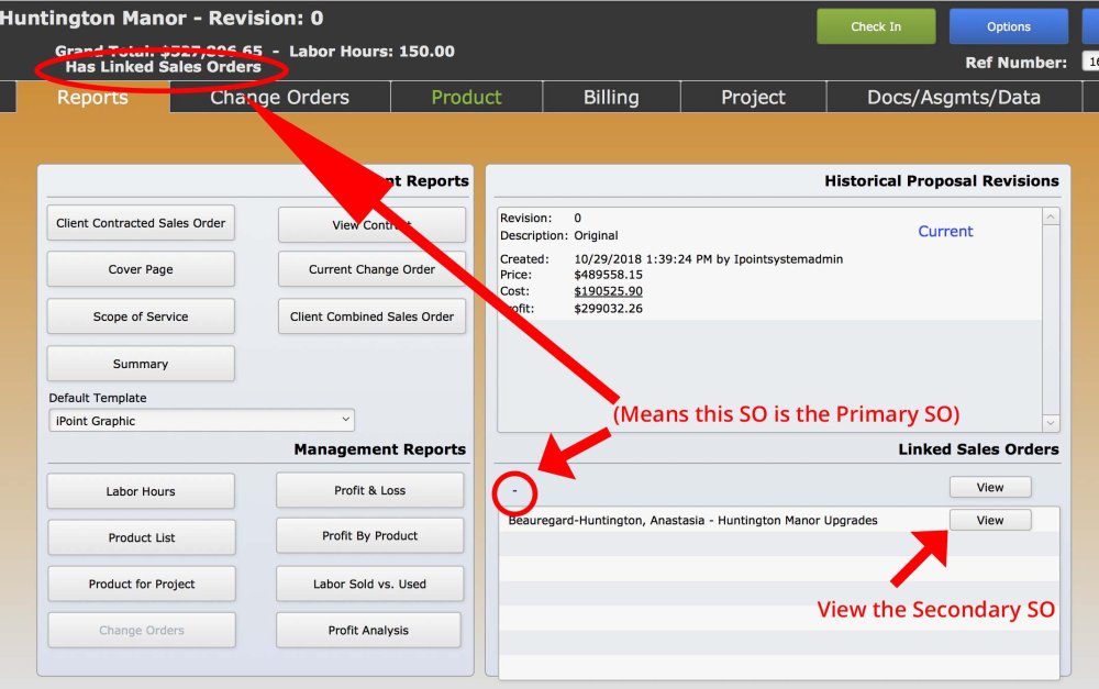 View the Secondary SO from the Primary SO view the secondary so