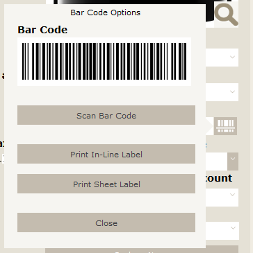 Barcode Options Barcode Options