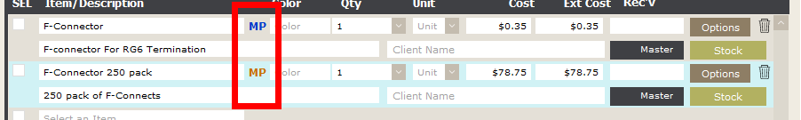 Master Pack PO detail Master Pack PO detail