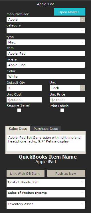 Line Item Master Detail Line Item Master Detail