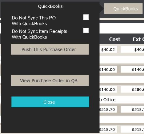 QuickBooks Button QuickBooks Button