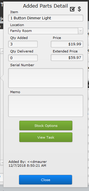 Added Parts details Added Parts details
