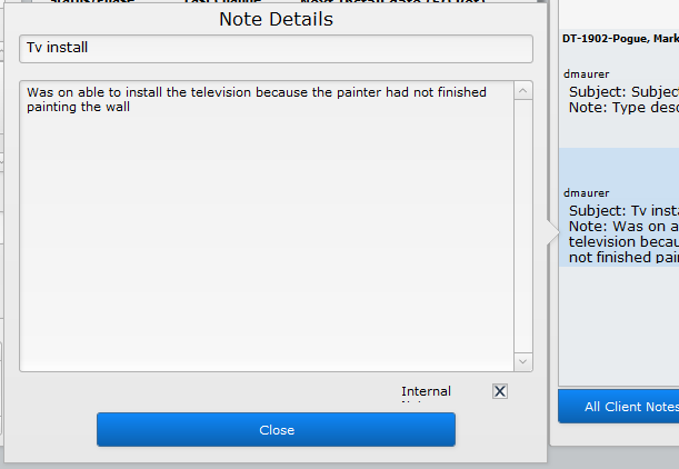 Project Note Details Project Note Details