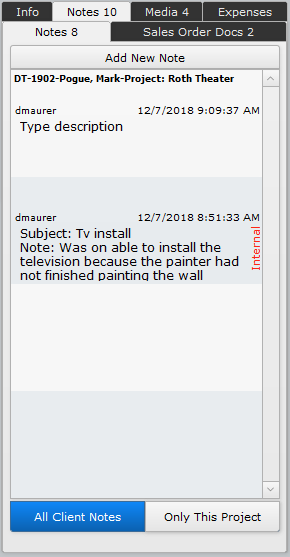 Project Notes Project Notes