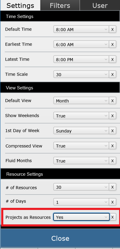 Projects as Resources Projects as Resources
