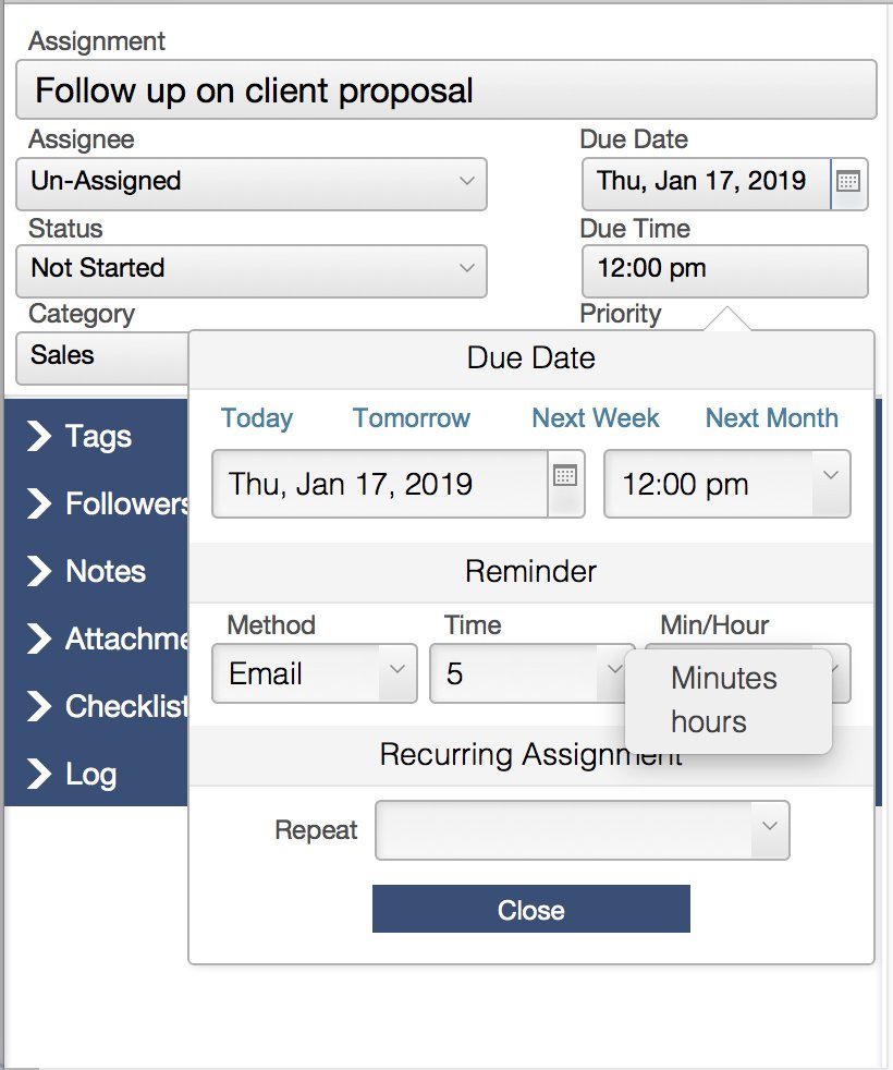 Add Assignment Information and Deadline Add Assignment Information and Deadline