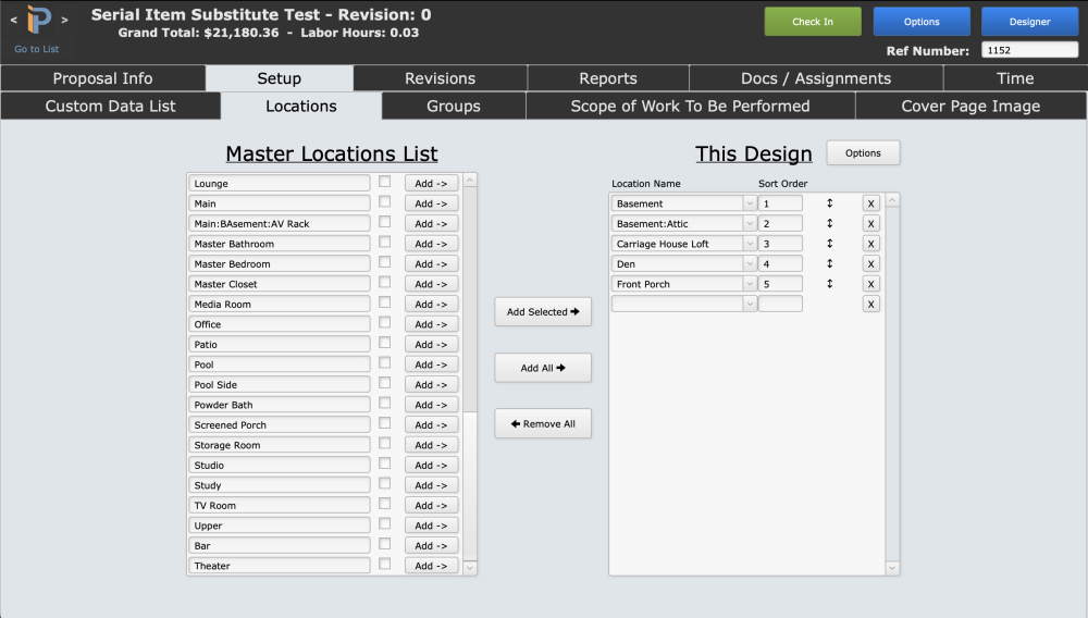 Proposal Locations Proposal Locations