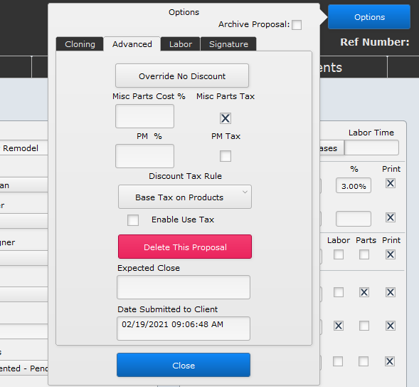 Advanced Tab Advanced Tab