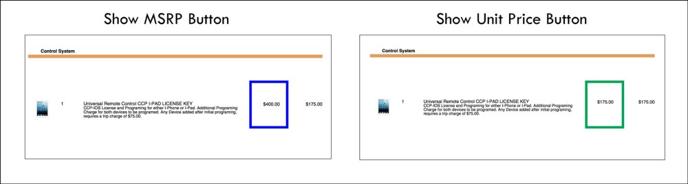 Show MSRP or Unit Price Show MSRP or Unit Price