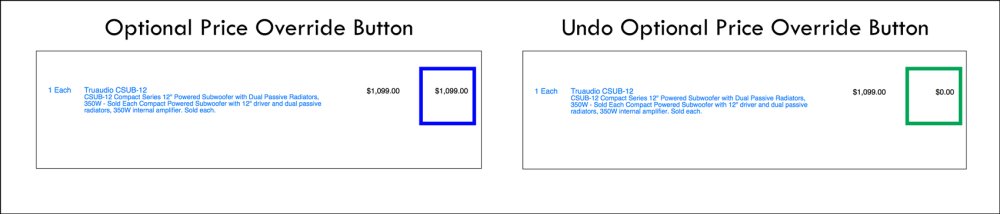 Show/Undo Optional Price Override Show/Undo Optional Price Override
