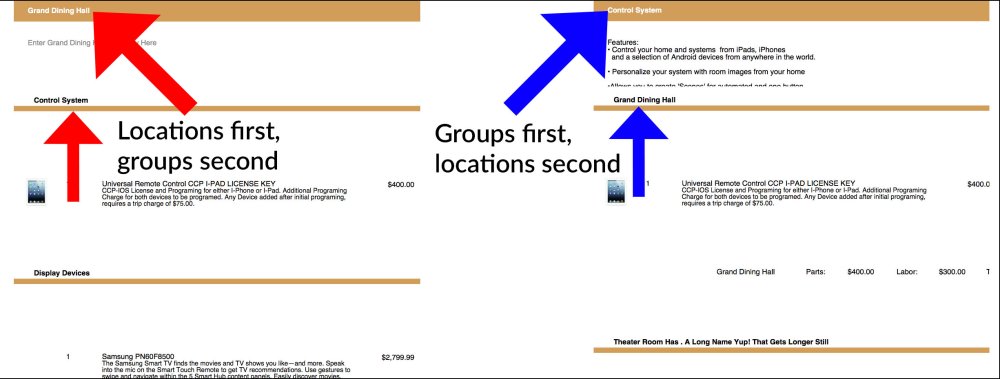 Sort First By Location or By Group Sort First By Location or By Group