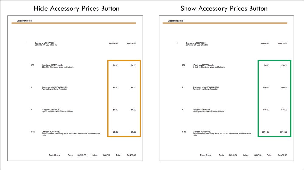 Show/Hide Accessory Prices Show/Hide Accessory Prices