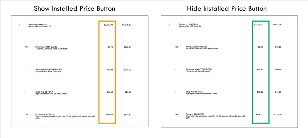 Show/Hide Installed Price Show/Hide Installed Price
