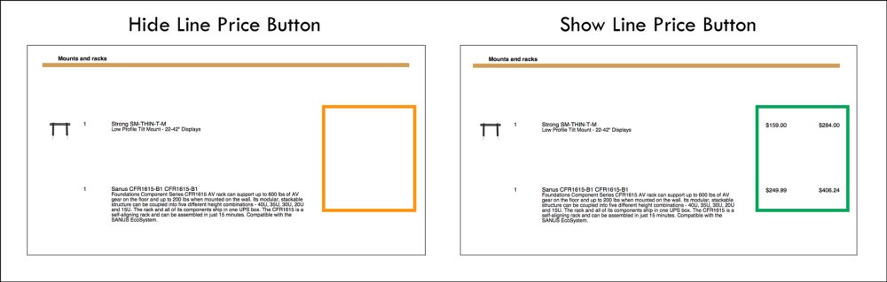 Show/Hide Line Prices Show/Hide Line Prices