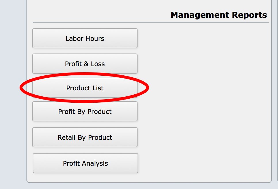 Open the Product List Report Open the Product List Report