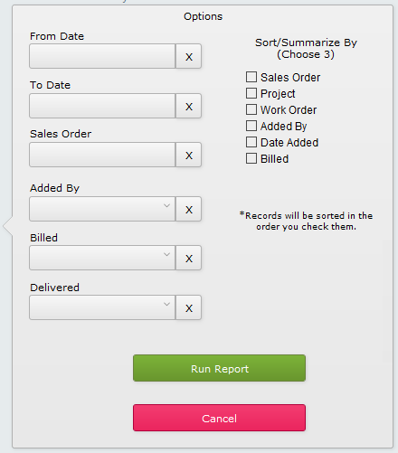 Add Parts Options Add Parts Options