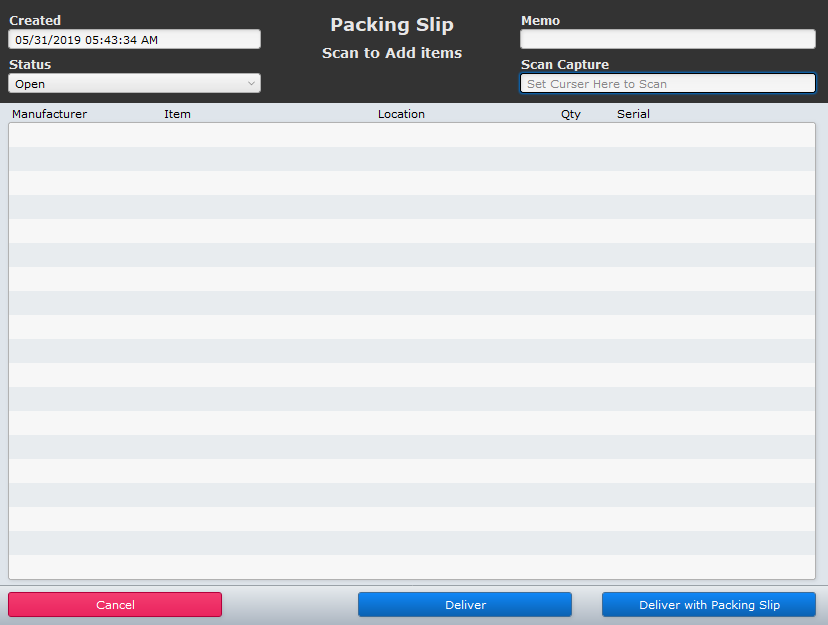 Scan to Add or Deliver Items Scan to Add or Deliver Items