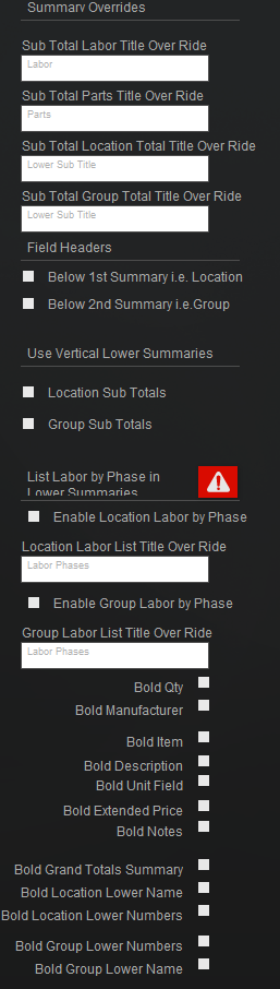Summary Overrides Summary Overrides