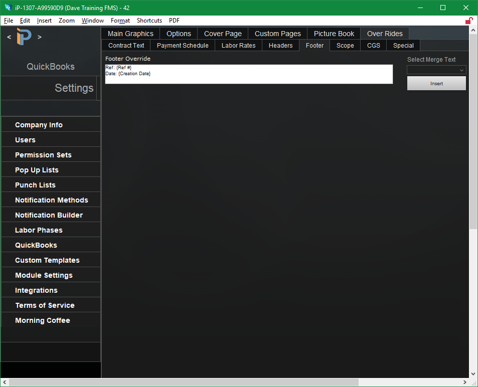 Custom Template: Footers Override Custom Template Footers Override