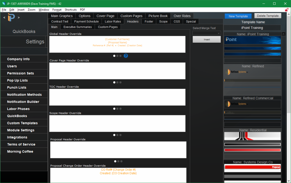 Custom Template: Header Overrides Custom Template Header Overrides