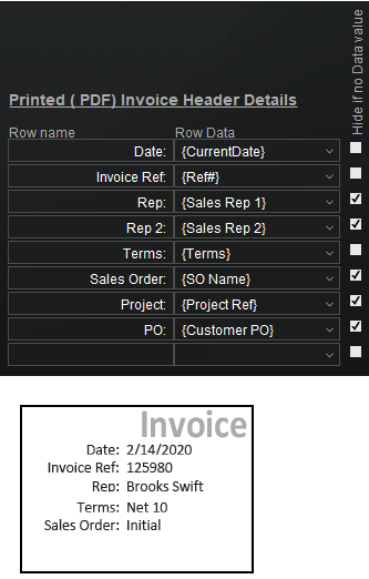 Invoice Header Invoice Header