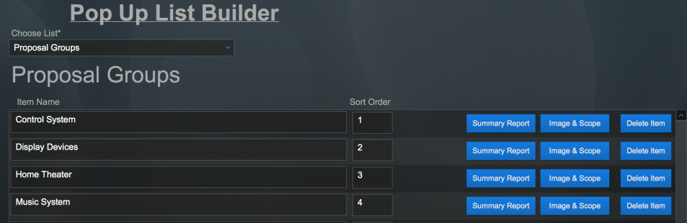 Pop Up List Builder Pop Up List Builder