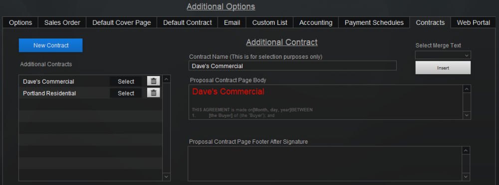 Proposal Default Contracts Proposal Default Contracts