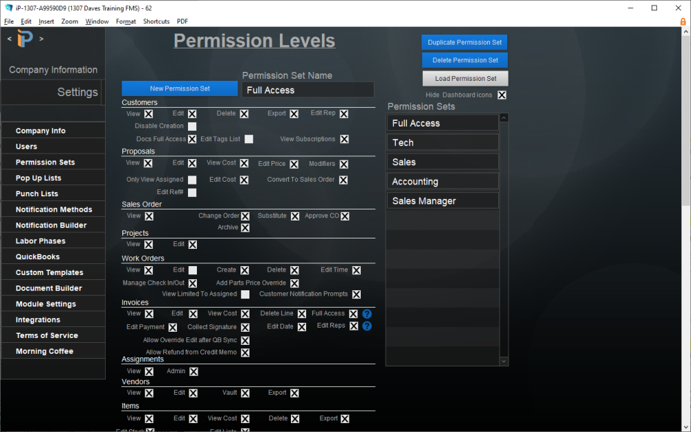 Permission Sets Permission Sets