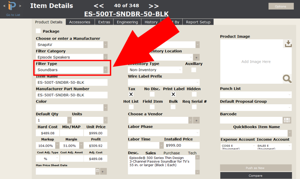 Pop Up List: Item Type Example Pop Up List: Item Type Example