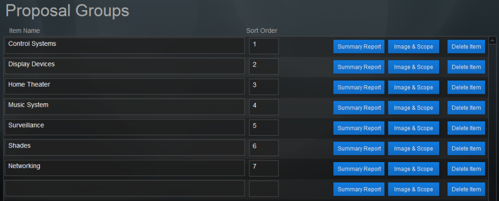 Pop Up List: Proposal Groups Pop Up List: Proposal Groups