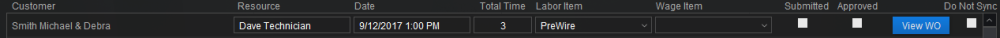 Work Order Times Detail Work Order Times Detail
