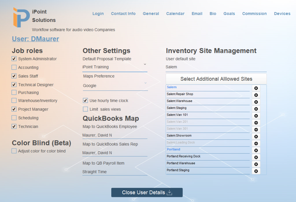 User Settings User Settings